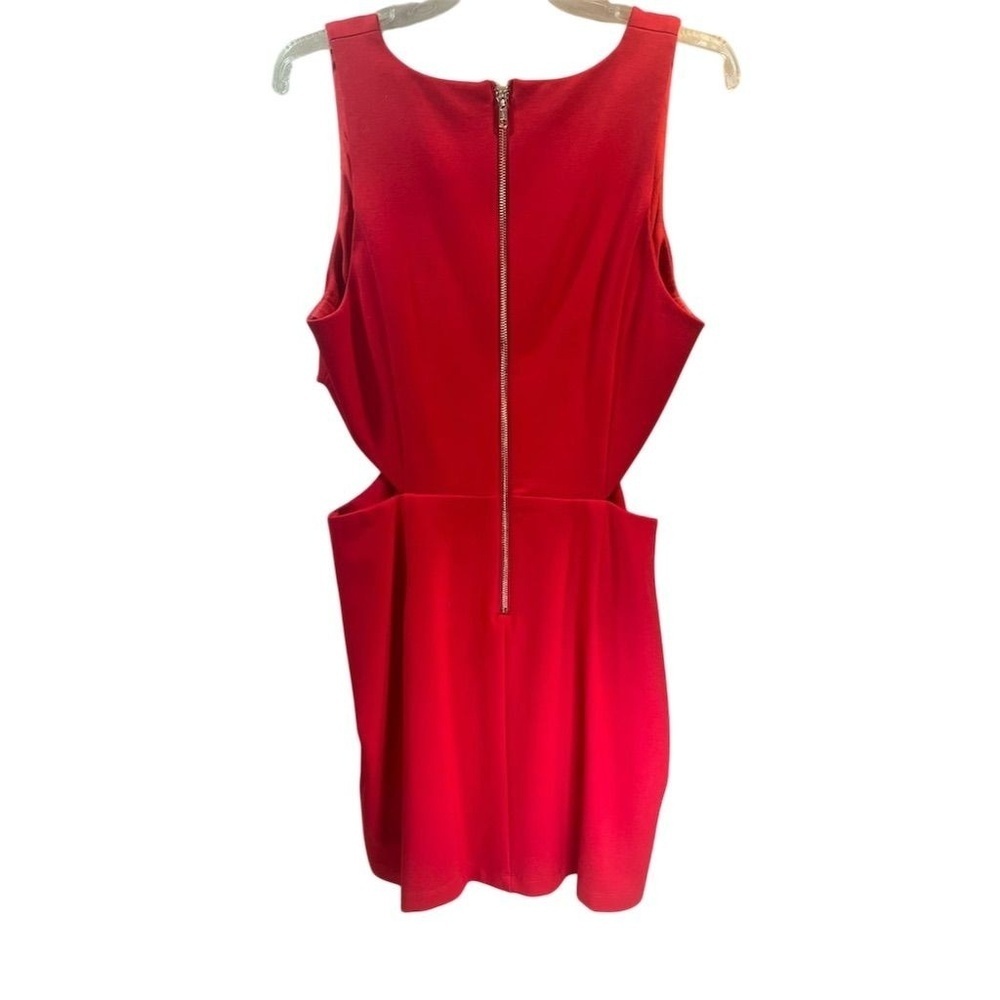 Revolve NBD Women's XL Red Cut Out Bodycon Mini Dress with Zipper Sexy! Party - Picture 7 of 12